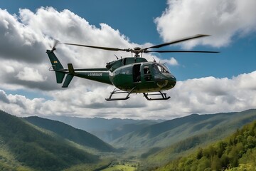 helicopter flying in the sky