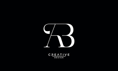 AB, BA, A, B, Abstract Letters Logo Monogram