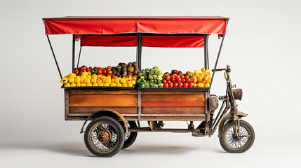 Fruits pushcart with scooter