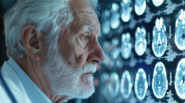 A 63 year old man underwent a brain CT scan to investigate a brain tumor or abscess