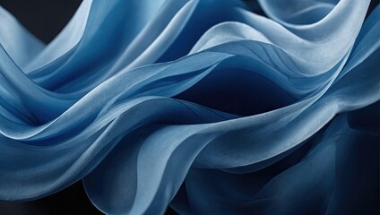 Abstract blue silk wave cool background
