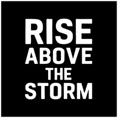 Obraz premium gym motivational typography designs rise above the storm 