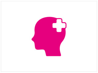 Mental health icon and logo illustration .