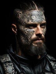 Tattoo on the body, close-up of a person, realistic drawing on the skin. Concept: informal personality, applying ink to the body.