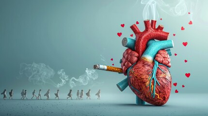 Cigarette smoke is bad for heart health.