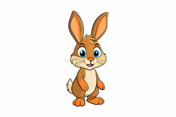 hare cartoon vector illustration