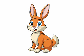 hare cartoon vector illustration