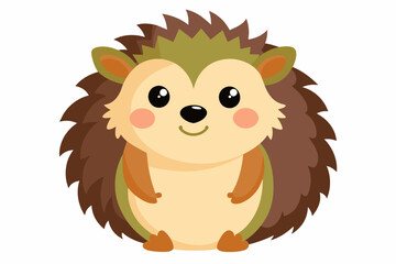 hedgehog cartoon vector illustration
