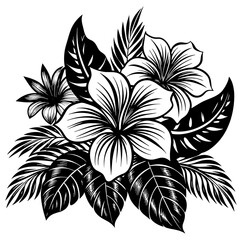 beautiful-tropical-flowers-isolated-on-white-backg 