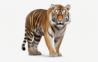 Tiger on a Pure White Background