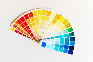 Isolated color chart for choosing appropiate ink colors