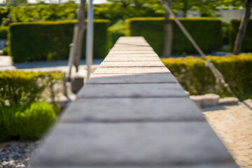 Obraz premium wooden bridge in the park