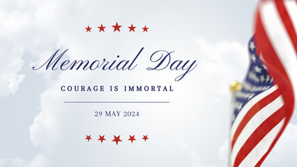 Memorial Day - Remember and Honor Poster. Usa memorial day celebration. American national holiday....