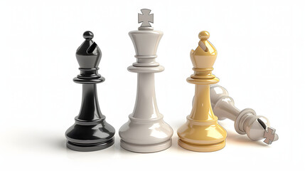 chess competition Concept of Strategy business ideas, chess battle, business strategy concept.3d rendering.