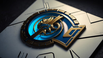 Dog head mascot with sample text e-sport logo design. Can Change name team and uniform group design
