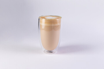 Cappuccino coffee, latte in a cup