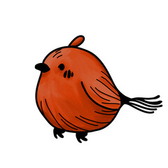 a little cute orange bird