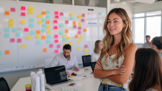 Young Female Professional Leading a Team Meeting