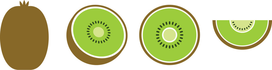 Summer fruits kiwi fruit kiwi slice and seeds Fresh and juicy eating 