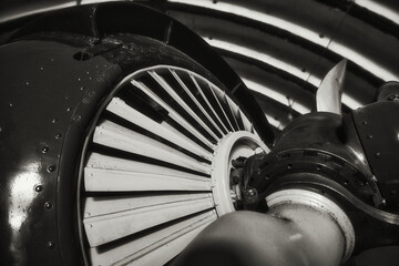 Aeroplane - jet engine of airplane - Army - Military - Armed - Historic - War - Conflict - Weapon -...