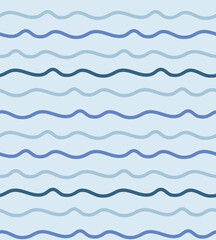 wave stripe repeat pattern vector file coastal print, summer print, beach pattern