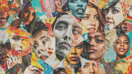 multicultural concept collage