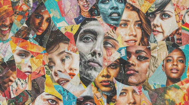 multicultural concept collage