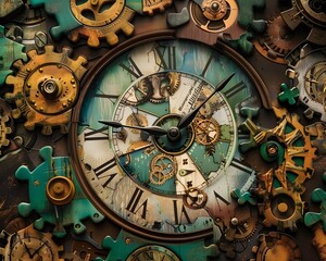 Obraz premium Functional Clock Puzzle Engaging Recreation that Challenges the Mind with Assembly Skills
