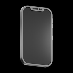 Premium online shopping phone icon 3d rendering on isolated background