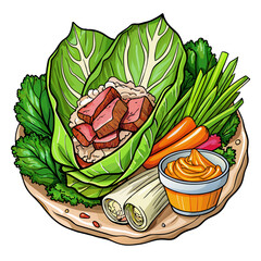 Vietnamese Pork Lettuce Wraps: The perfect combination of Asian cooking and fresh ingredients.