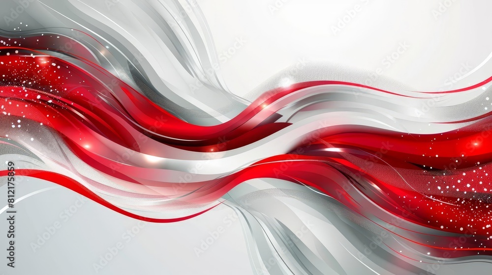 Poster dynamic businessfocused vector background with abstract red and silver elements integrating copy spa
