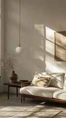 Global Fusion: Eclectic Minimalist Living Space Inspired by Scandinavian, Japanese, Nordic, and Danish Designs