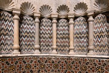 Wall tile decoration in a Cairo mosque, Egypt
