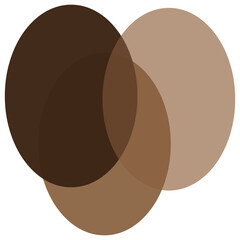 Intersecting, overlapping circles, rings element