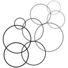 Intersecting, overlapping circles, rings element