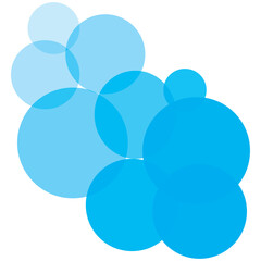 Intersecting, overlapping circles, rings element