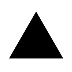 Fototapeta premium Black Isolated Vector Triangle. Black triangle.