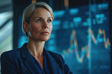 Obraz premium Strategic Stance: Portrait of a Risk Manager