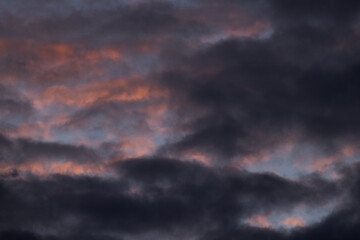 Abstraction of evening sky