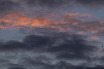 Abstraction of evening sky
