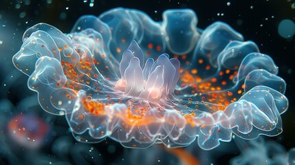 Graceful Amoebas in Motion A Glimpse into the Invisible World of Microscopic in Water