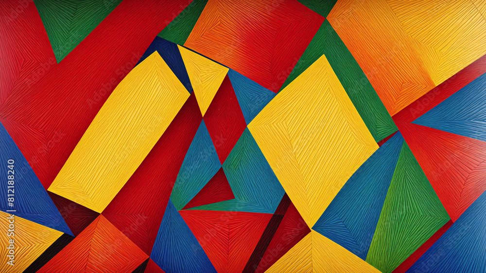 Poster texture of abstract multi-colored geometric shapes. abstraction. background of geometric shapes