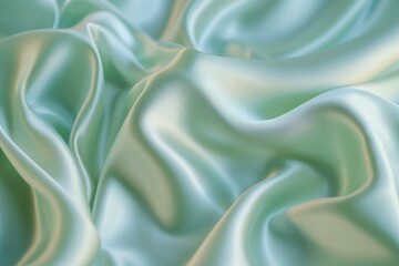Fototapeta premium Luxurious Green blue satin surface. Color cloth. Generate Ai
