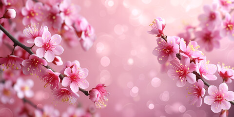 Blooming tree branch, blossom in spring	