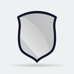 Shield Icon in trendy flat style isolated on grey background. Sheild symbol for your web site design, logo, app, UI/ux. Vector design element illustration