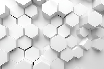 Abstract Hexagon Geometric Surface Loop 1A. Light bright clean minimal hexagonal grid pattern, random waving motion background canvas in pure wall architectural white.