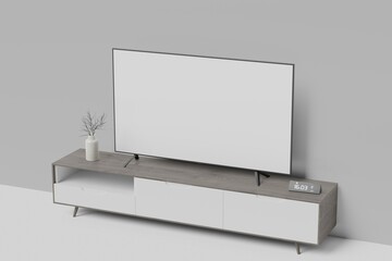 Blank Modern TV Mock Up at Living Room