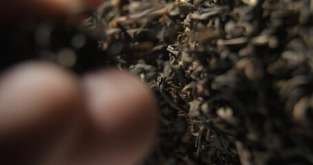 Tea mixing with hands 4K pro res