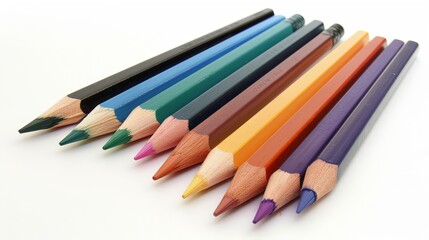 Fototapeta premium Creating a 3D render of colored pencils involves several steps