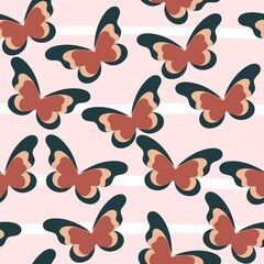 seamless pattern with butterflies
